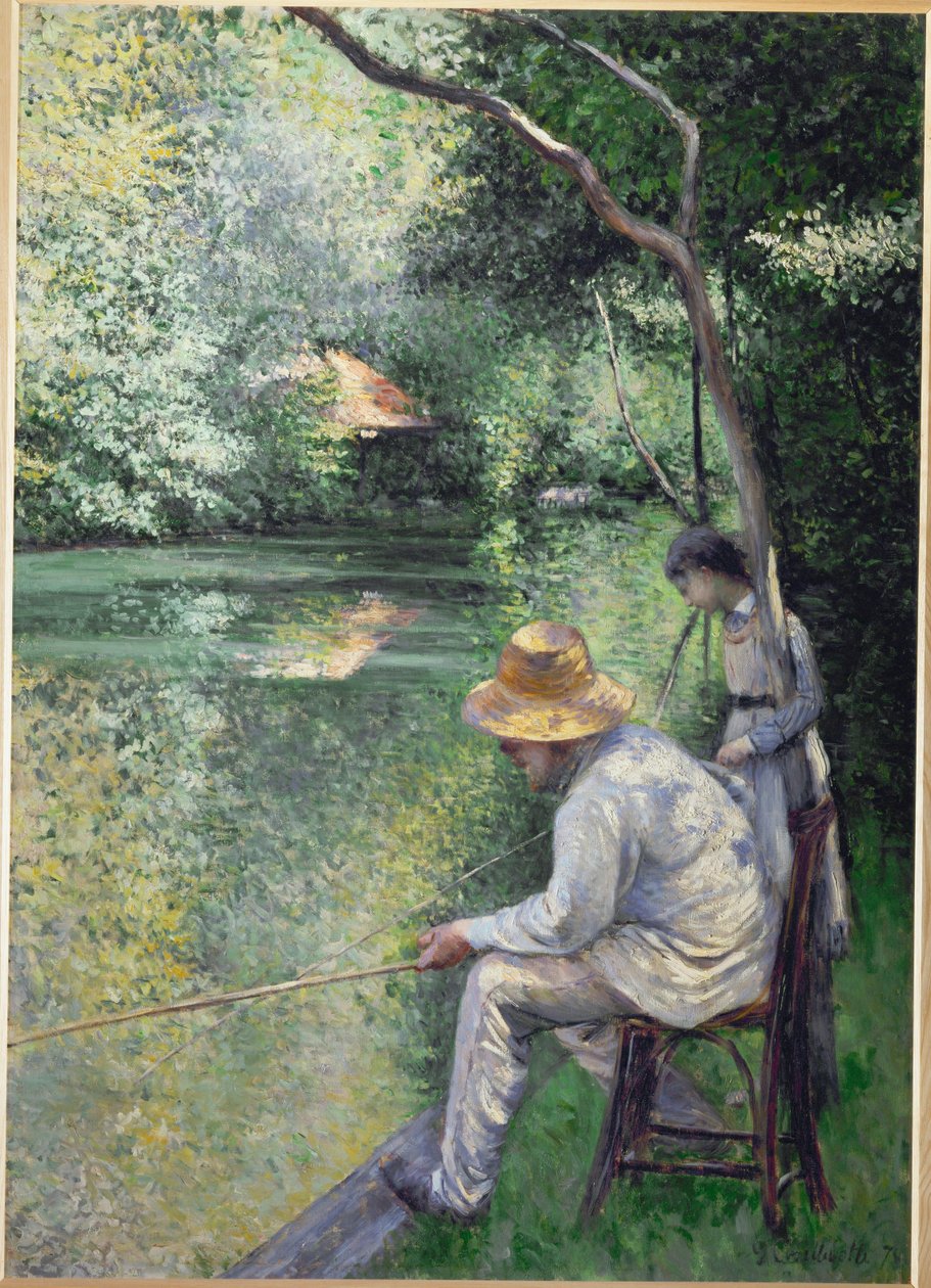 Angling by Gustave Caillebotte