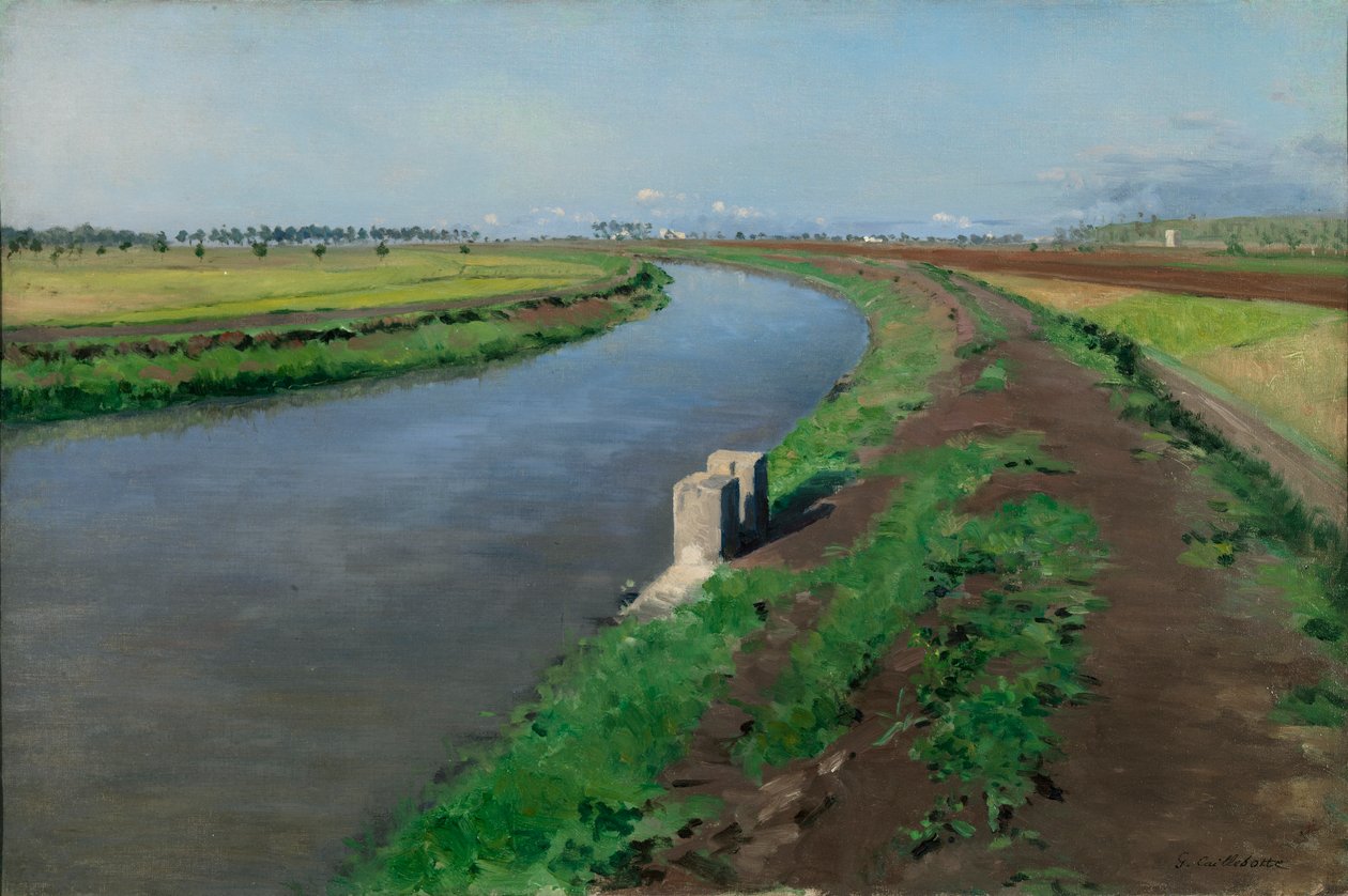 Banks of a Canal, Near Naples by Gustave Caillebotte