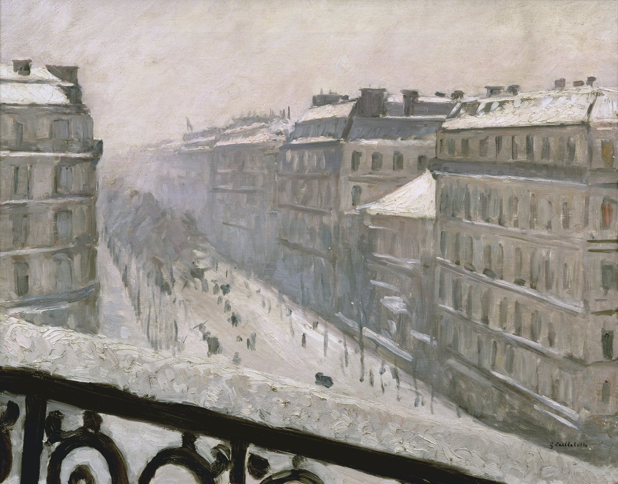 Boulevard Haussmann in the Snow, 1879 or 1881 by Gustave Caillebotte