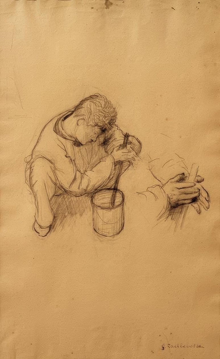 Study for The House Painters by Gustave Caillebotte