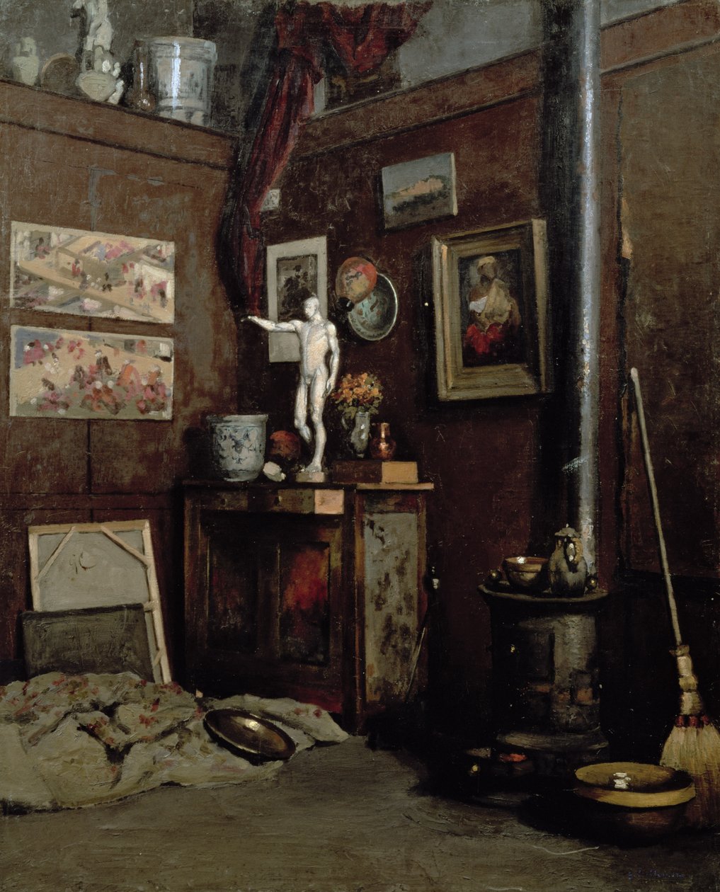 Interior of a Studio by Gustave Caillebotte