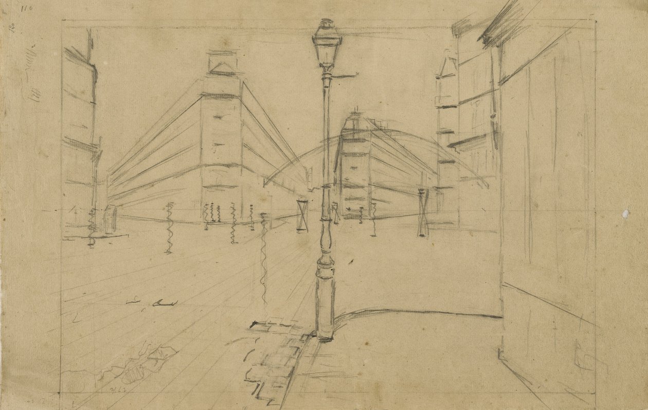 Study for Paris Street, Rainy Day by Gustave Caillebotte