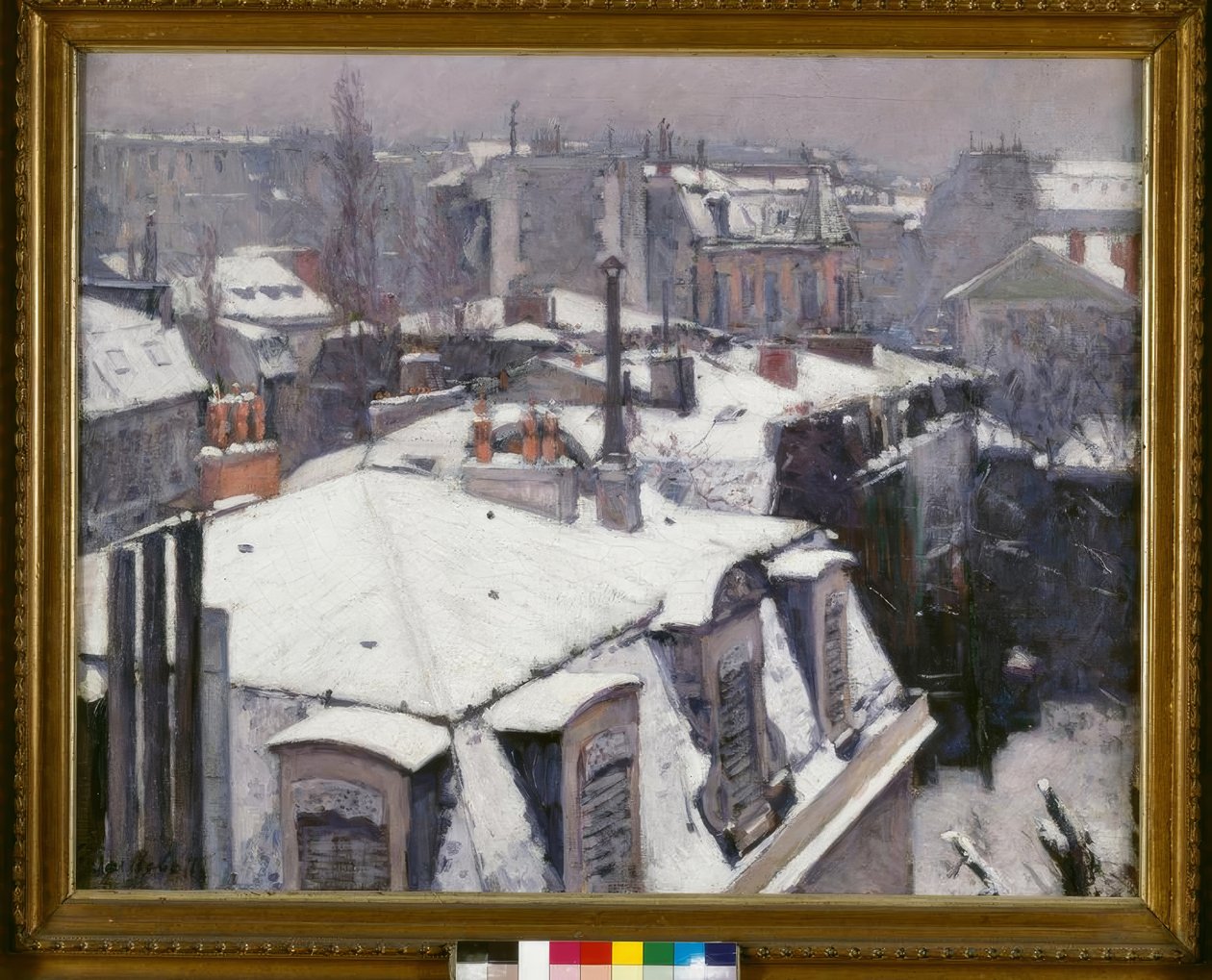 View of Roofs (Snow Effect), also called Roofs Under the Snow by Gustave Caillebotte