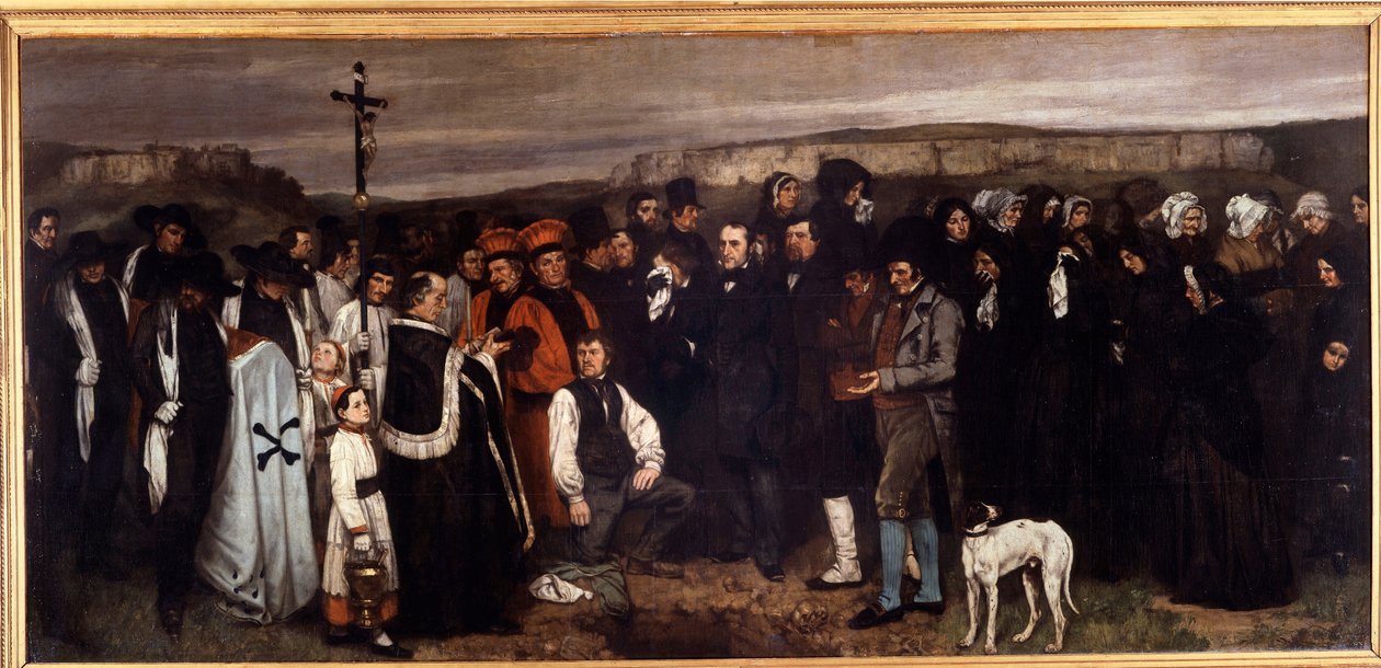 A Funeral in Ornans by Gustave Courbet