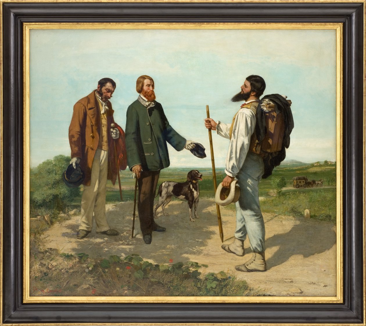 The Meeting, or Bonjour, Monsieur Courbet! by Gustave Courbet
