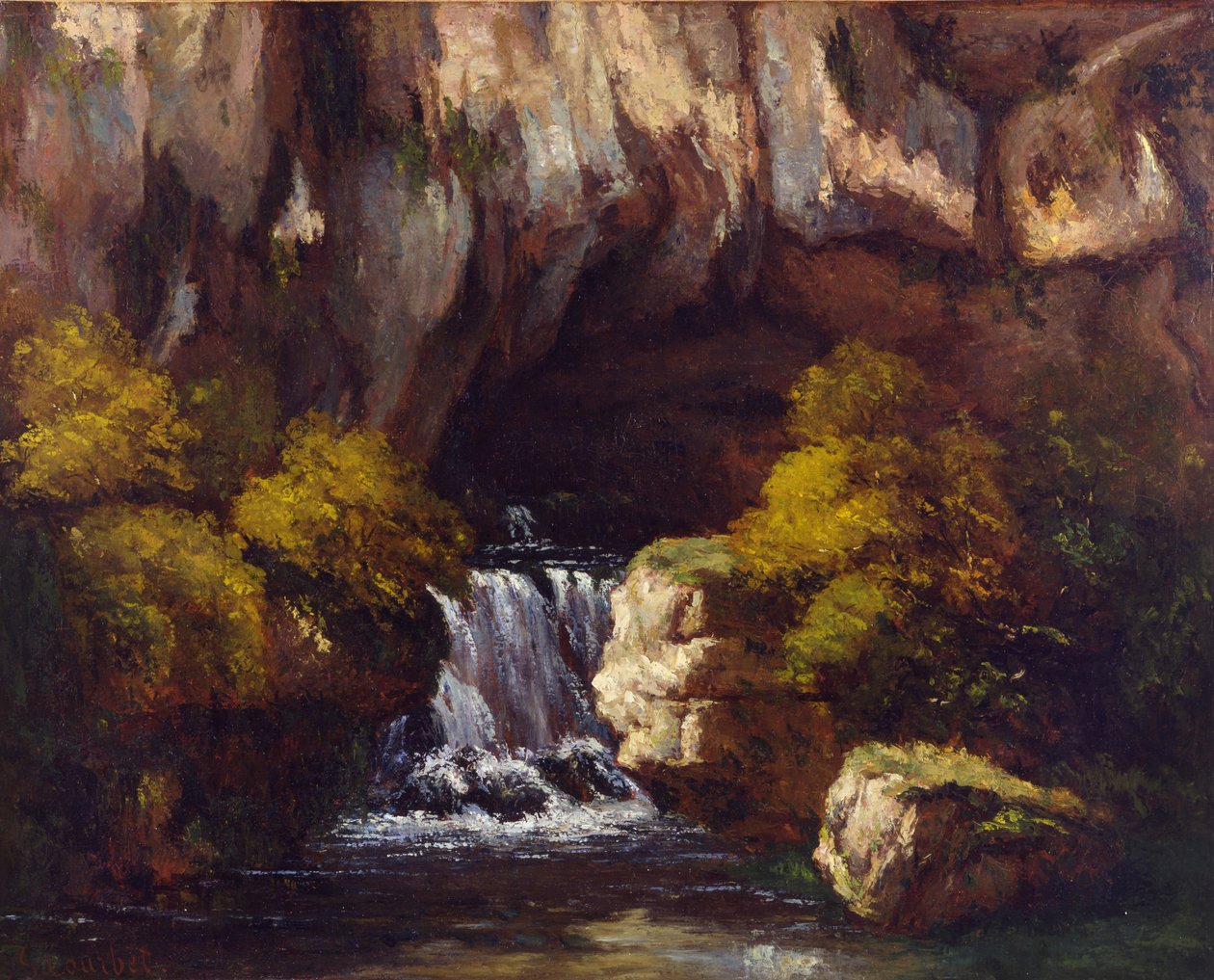 Cave at the Loue by Gustave Courbet