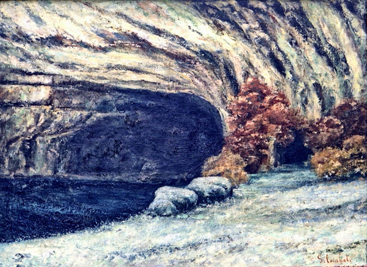 Snowy Loue Cave by Gustave Courbet