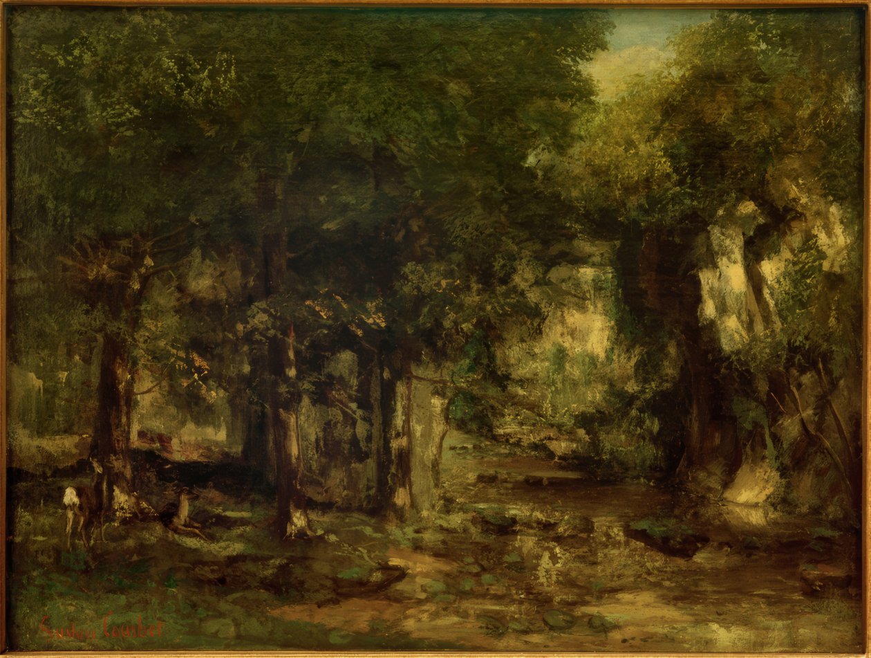 The Deer at the Stream of Plaisir-Fontaine by Gustave Courbet