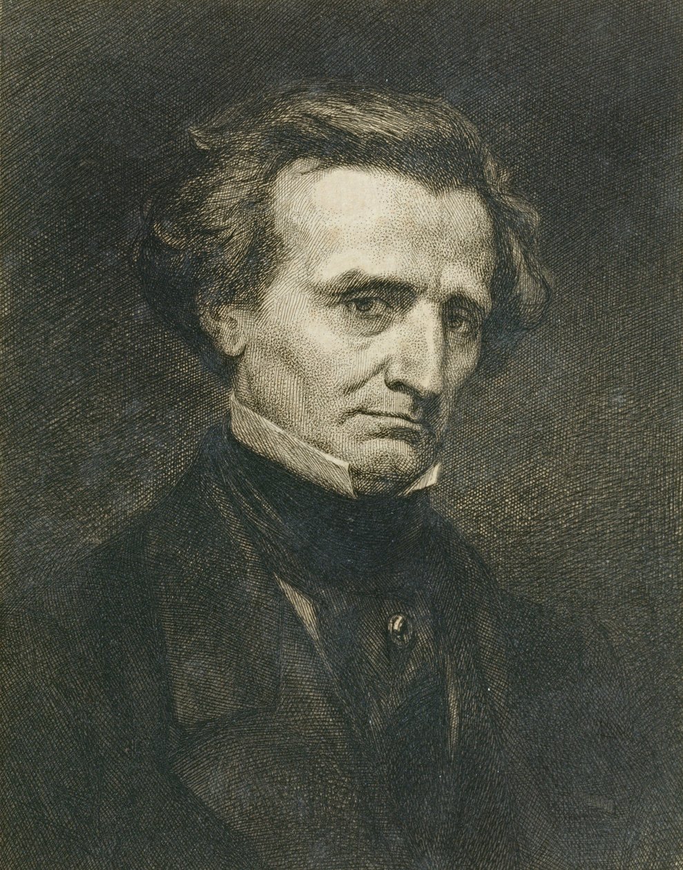 Portrait of Hector Berlioz, Engraved by A. Gilbert, Published in the 