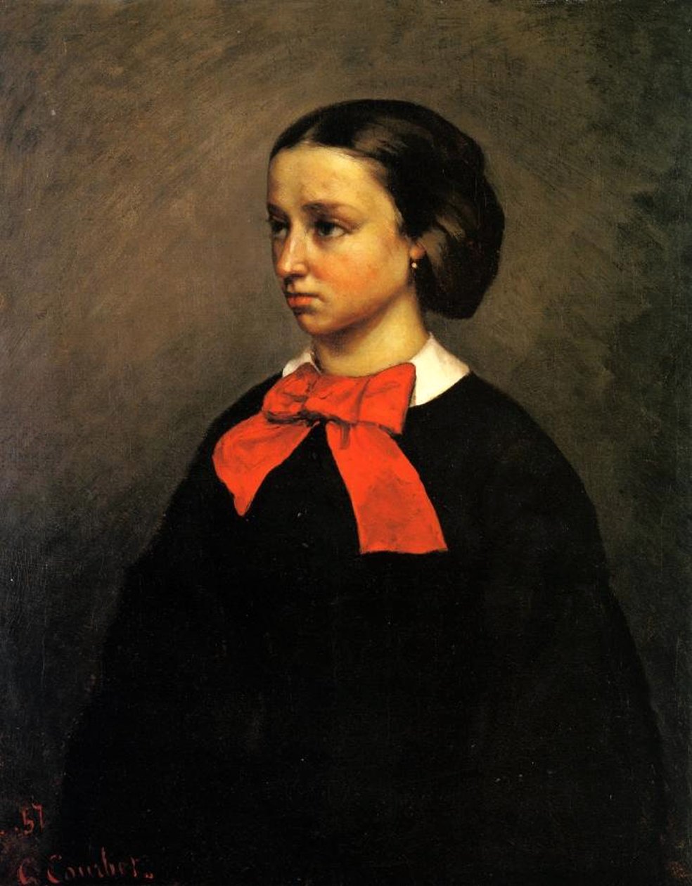 Portrait of Madame Jacquet by Gustave Courbet
