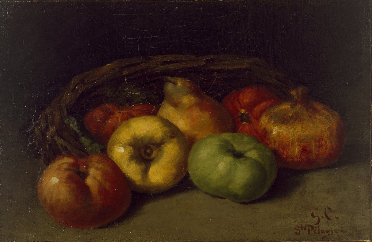 Still Life with Apples, Pear, and Pomegranates by Gustave Courbet