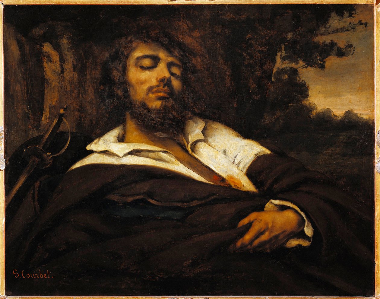 Self-Portrait Wounds by Gustave Courbet