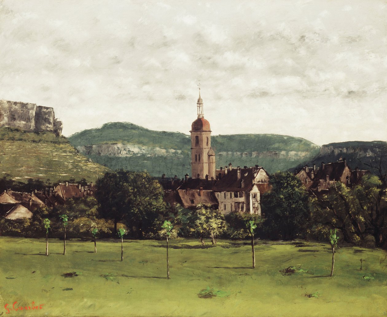 View of Ornans and its Bell Tower by Gustave Courbet