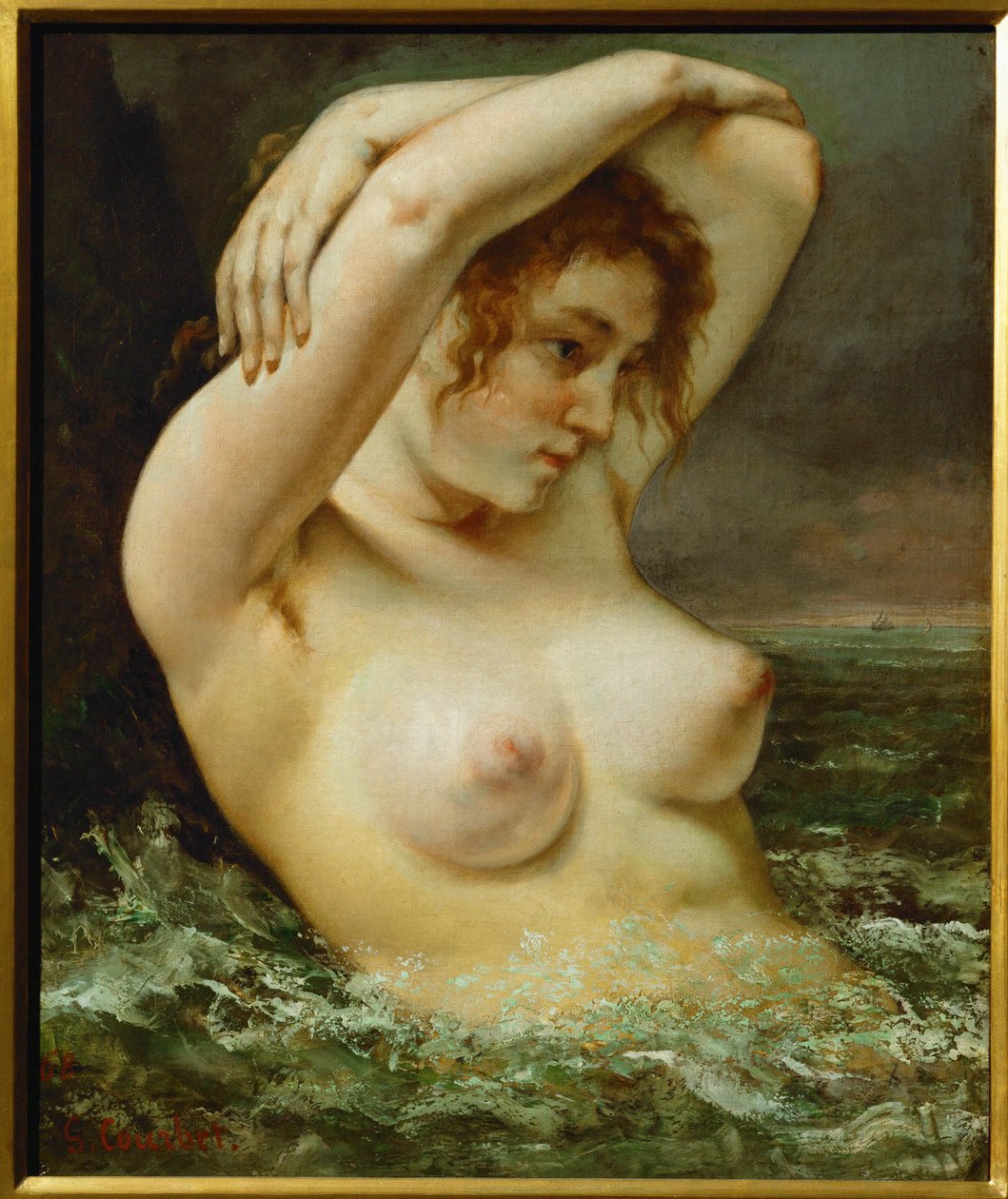 Woman and Wave by Gustave Courbet