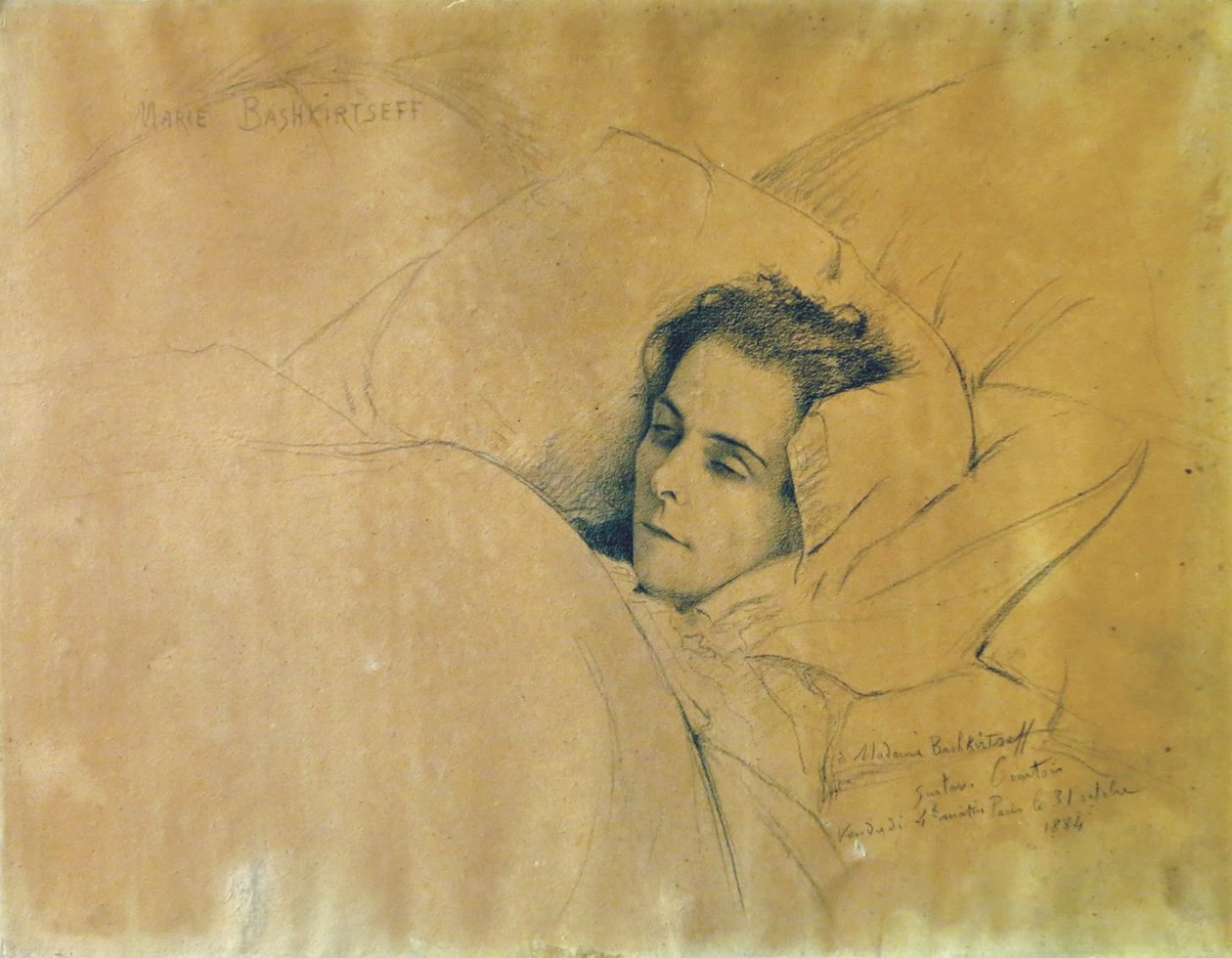 The Death of Maria Konstantinovna Bashkirtseva by Gustave Courtois
