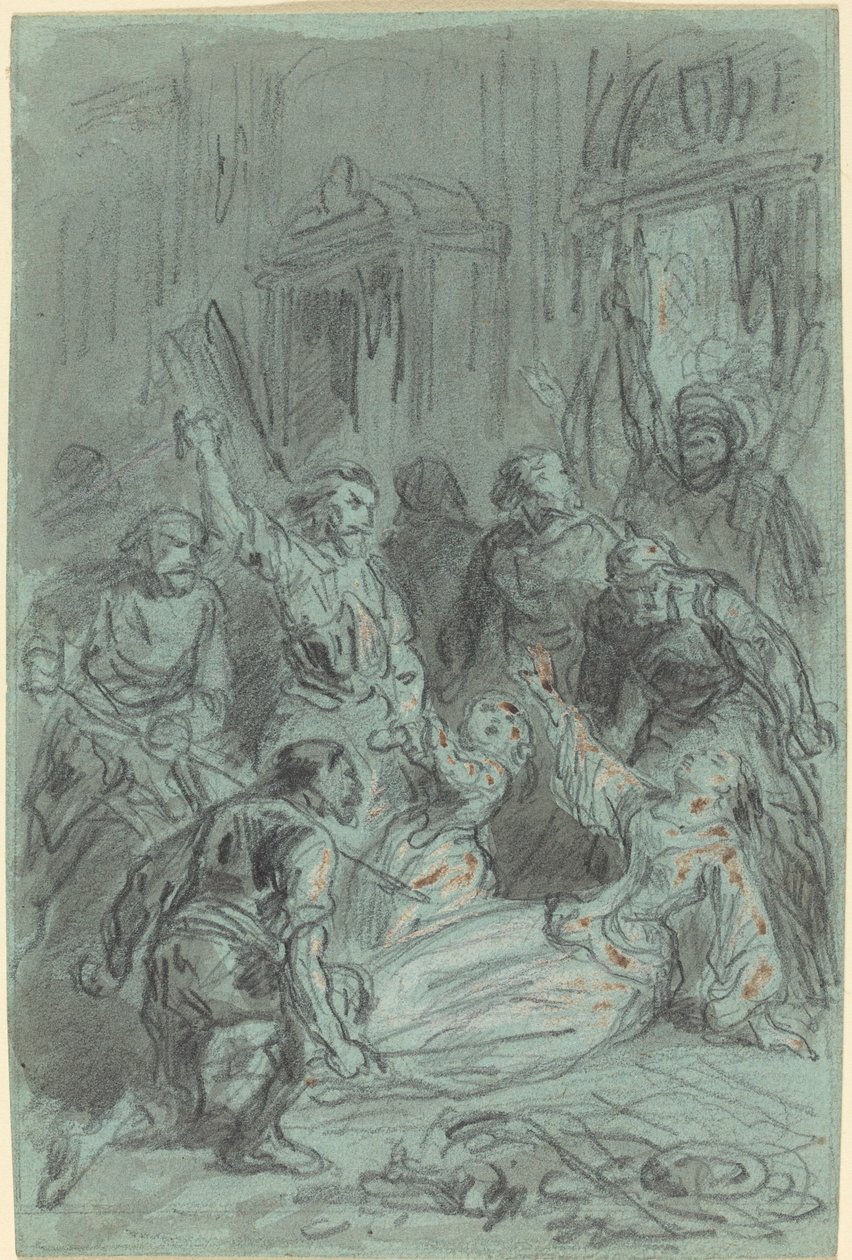A Dramatic Scene with a Fainting Woman by Gustave Dore