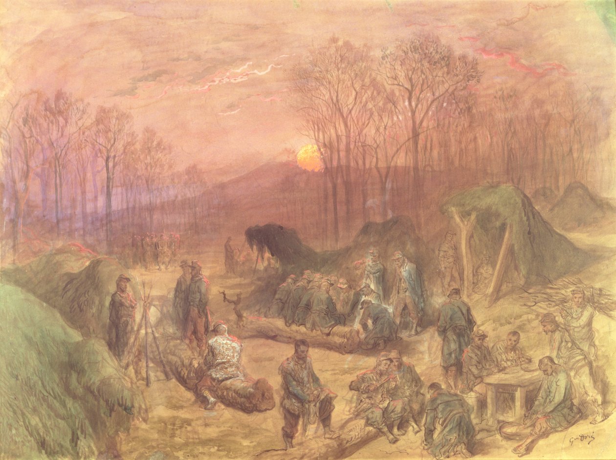 A Military Encampment by Gustave Dore