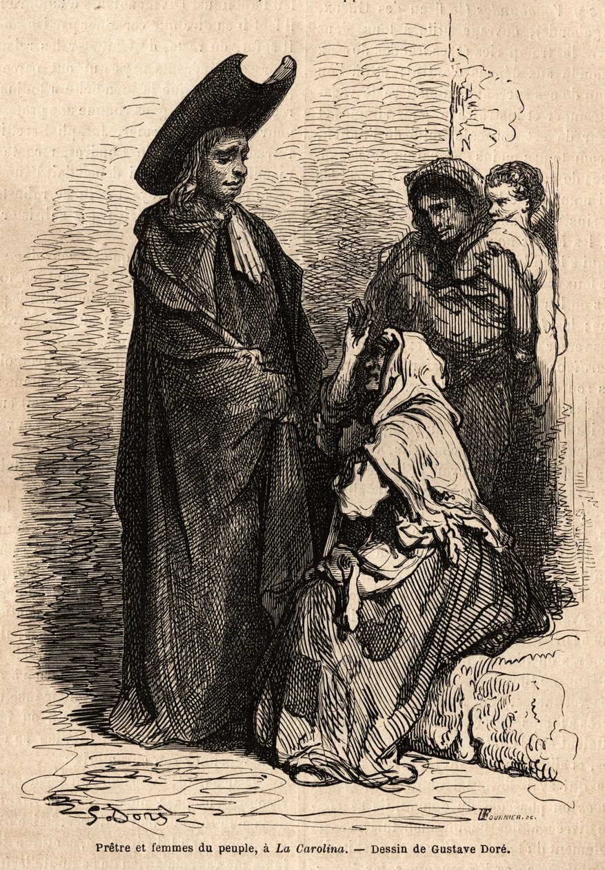 A Priest and a Woman of the People by Gustave Dore