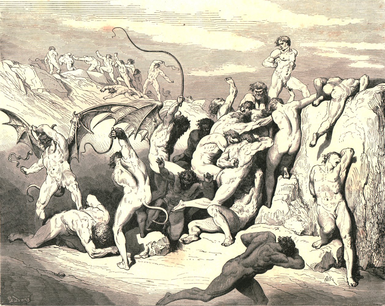 Ah! How They Made Them Bound at the First Stripe! by Gustave Dore