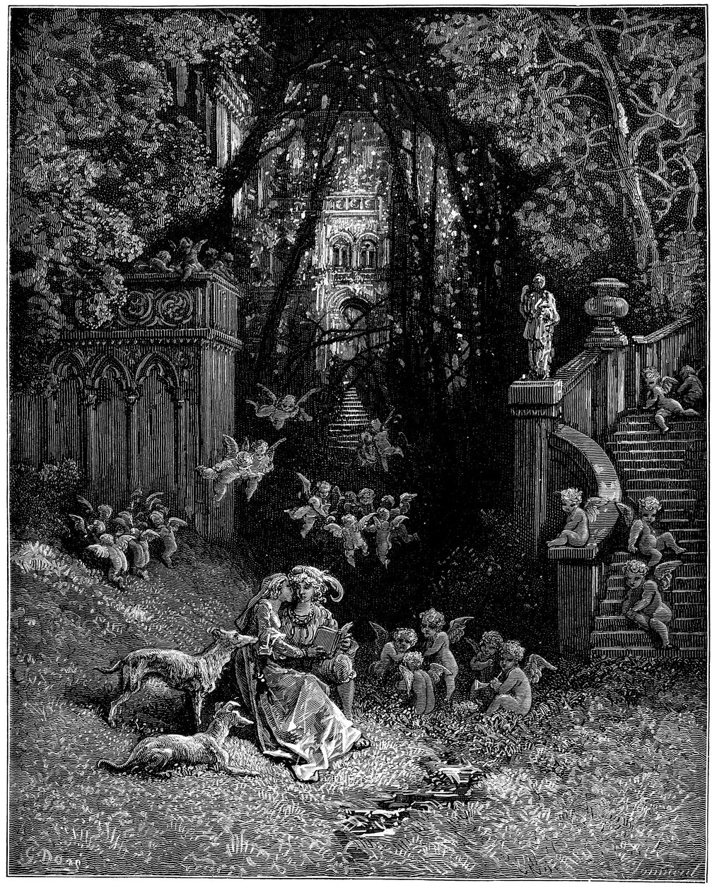 Alcina and Ruggiero as Happy Lovers by Gustave Dore