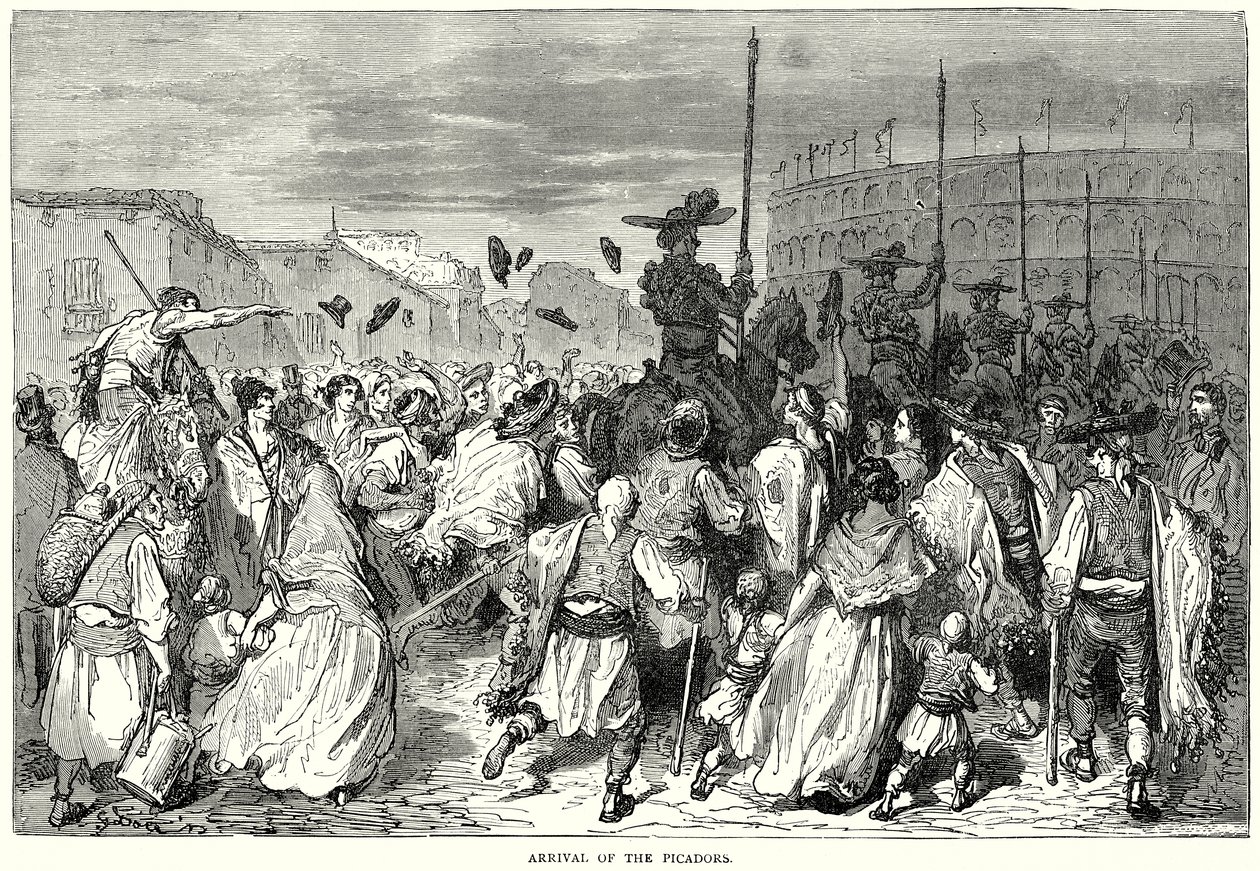 Arrival of the Picadors by Gustave Dore
