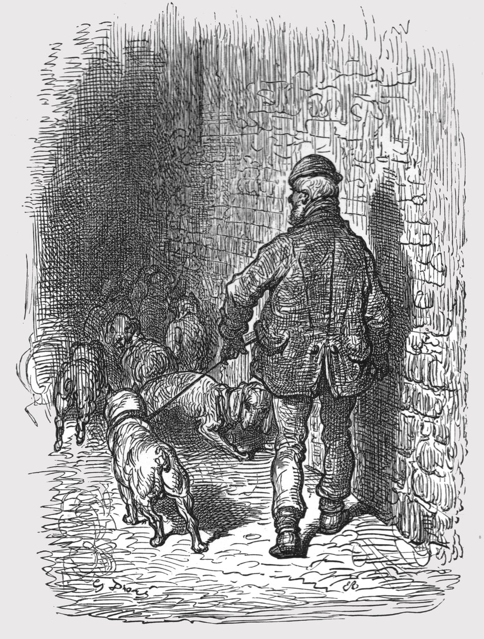 Bull Dogs, 1872 by Gustave Dore