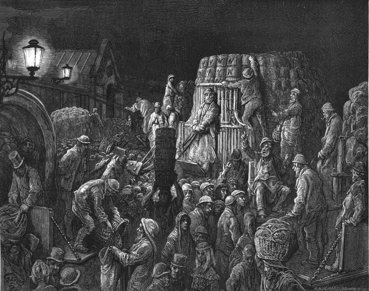 Covent Garden Market - Early Morning by Gustave Dore
