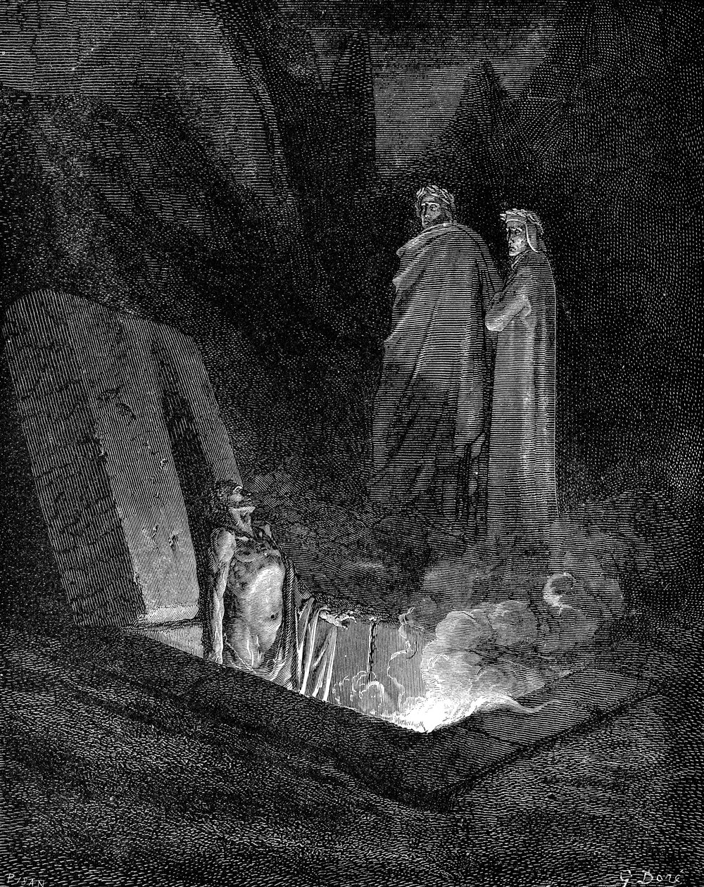 Dante and Virgil Looking into the Inferno, 1863 by Gustave Dore