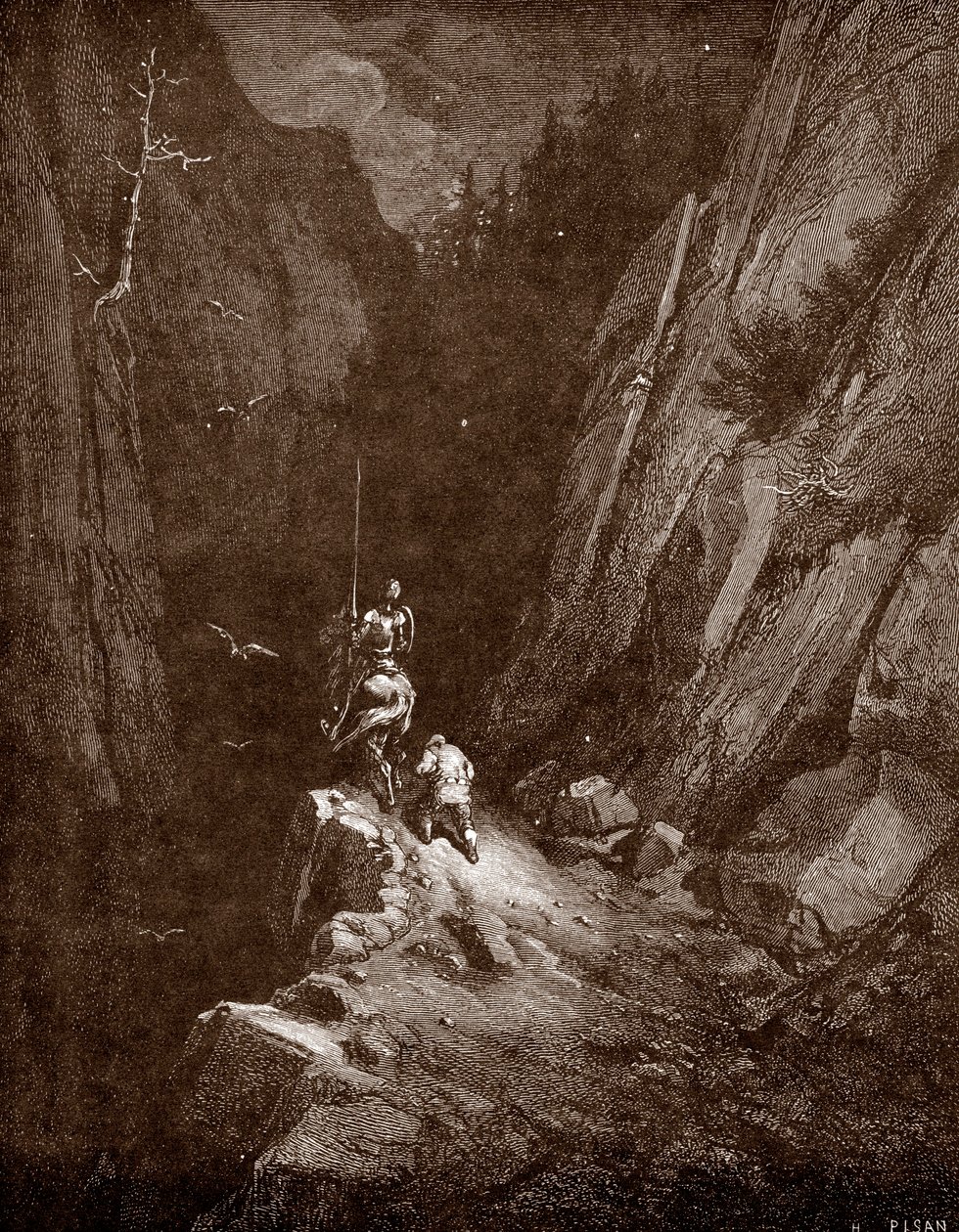 Don Quixote and Sancho Panza in the Heart of the Sierra Morena (engraving) by Gustave Dore