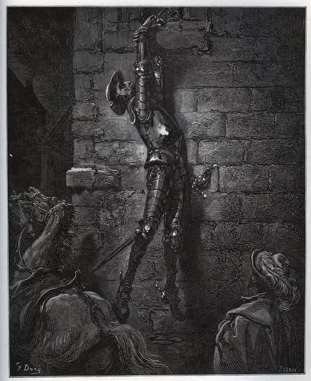 Don Quixote trapped by the innkeeper