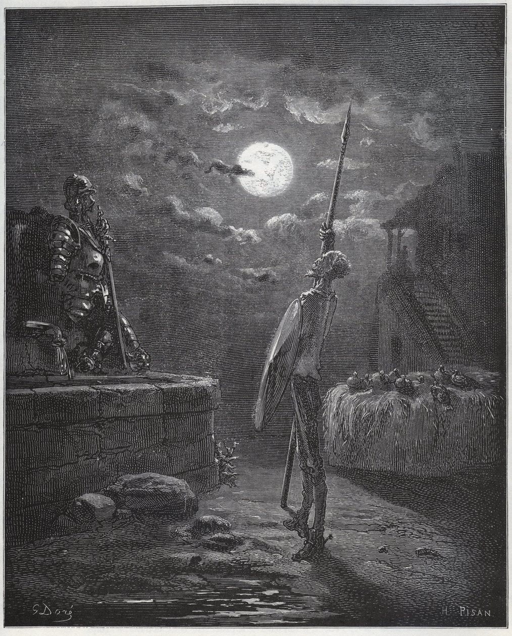 Don Quixote Watches Over His Arms - from 