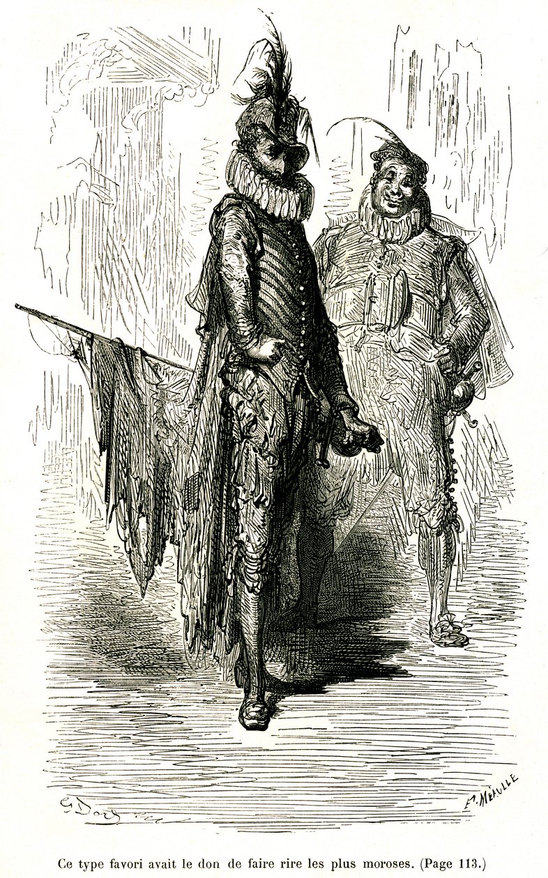 Engraving by Gustave Dore illustrating Theophile Gautier