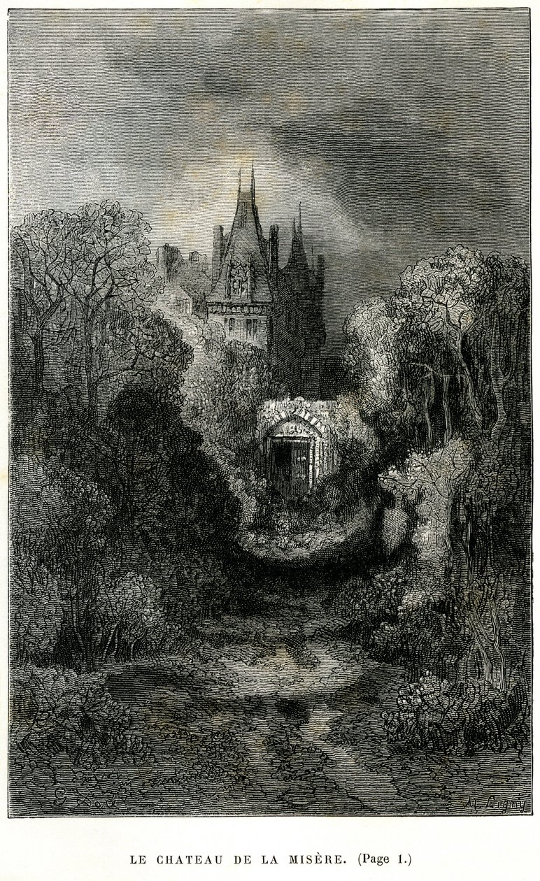 Engraving by Gustave Dore in Frontispiece of the Novel by Theophile Gautier 