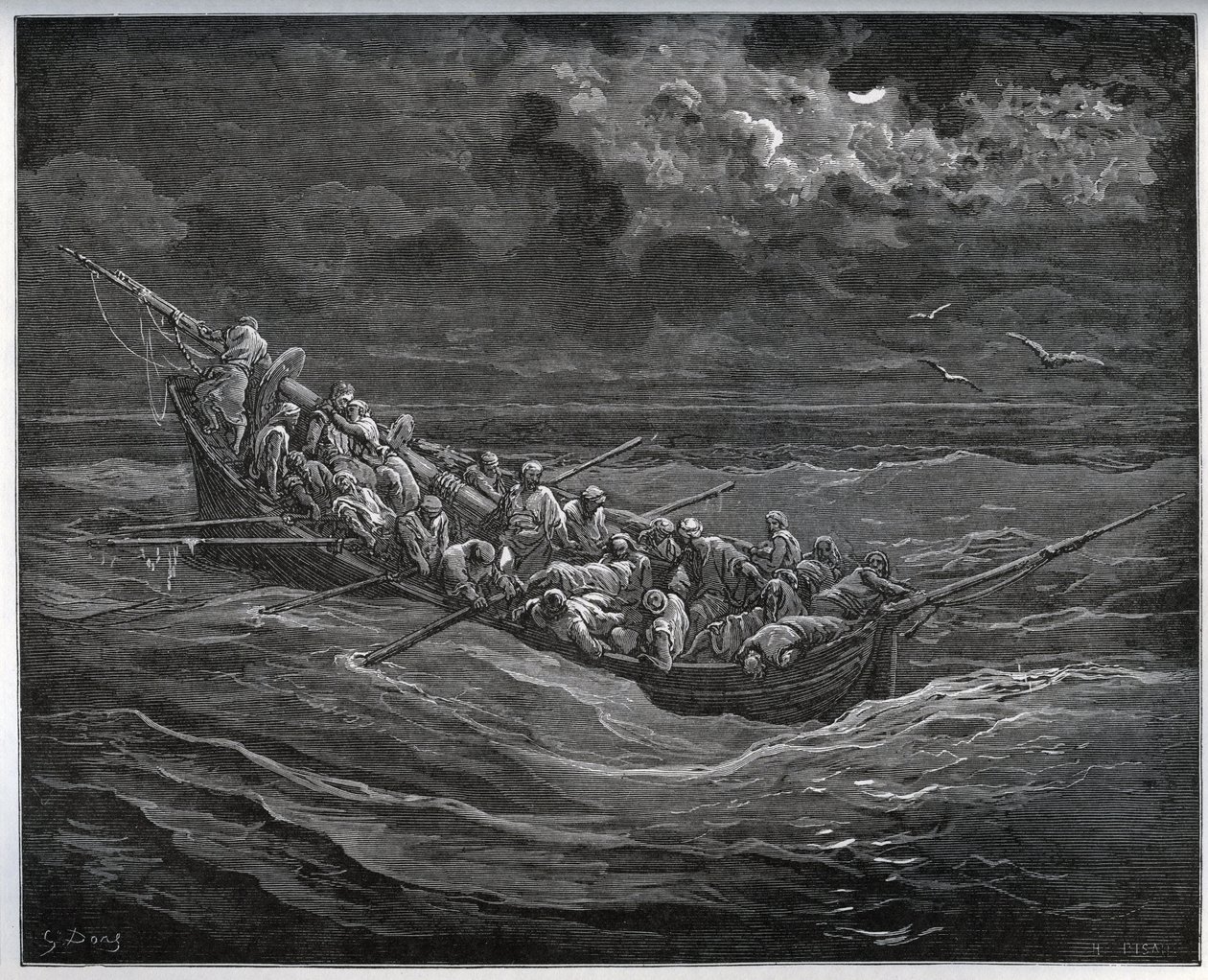Escape of Zoraide with the captive in the boat full of escapes from Algiers to Spain - from 