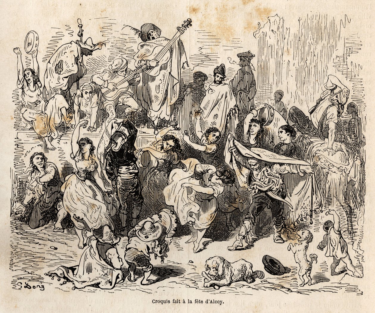 Feasts of Saint George, patron of the city of Alcoy by Gustave Dore