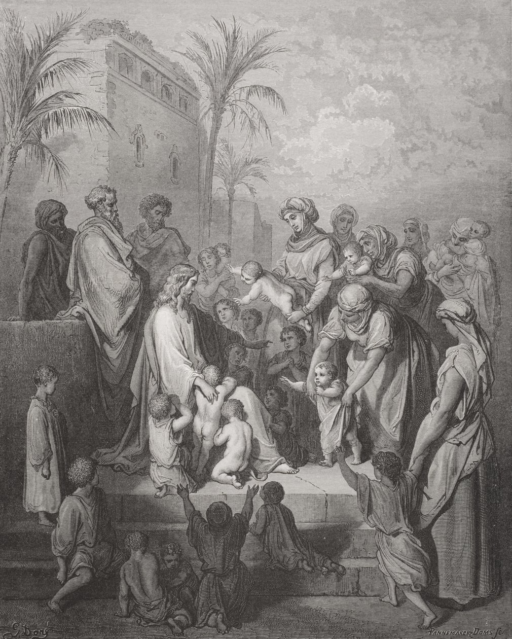 Jesus Blessing the Children, Illustration from Dore