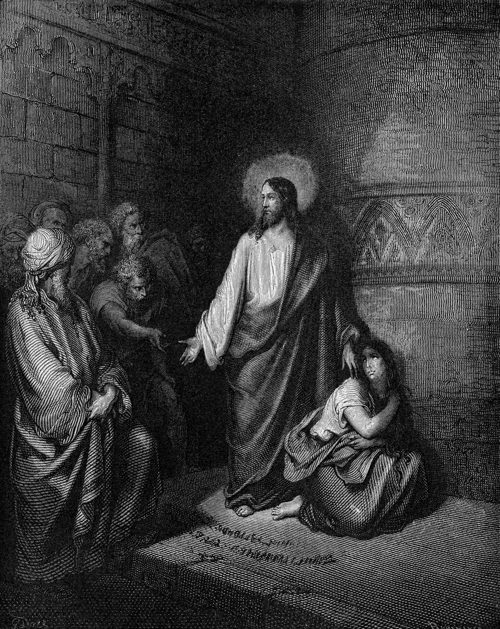 Jesus and the Woman Taken in Adultery by Gustave Dore