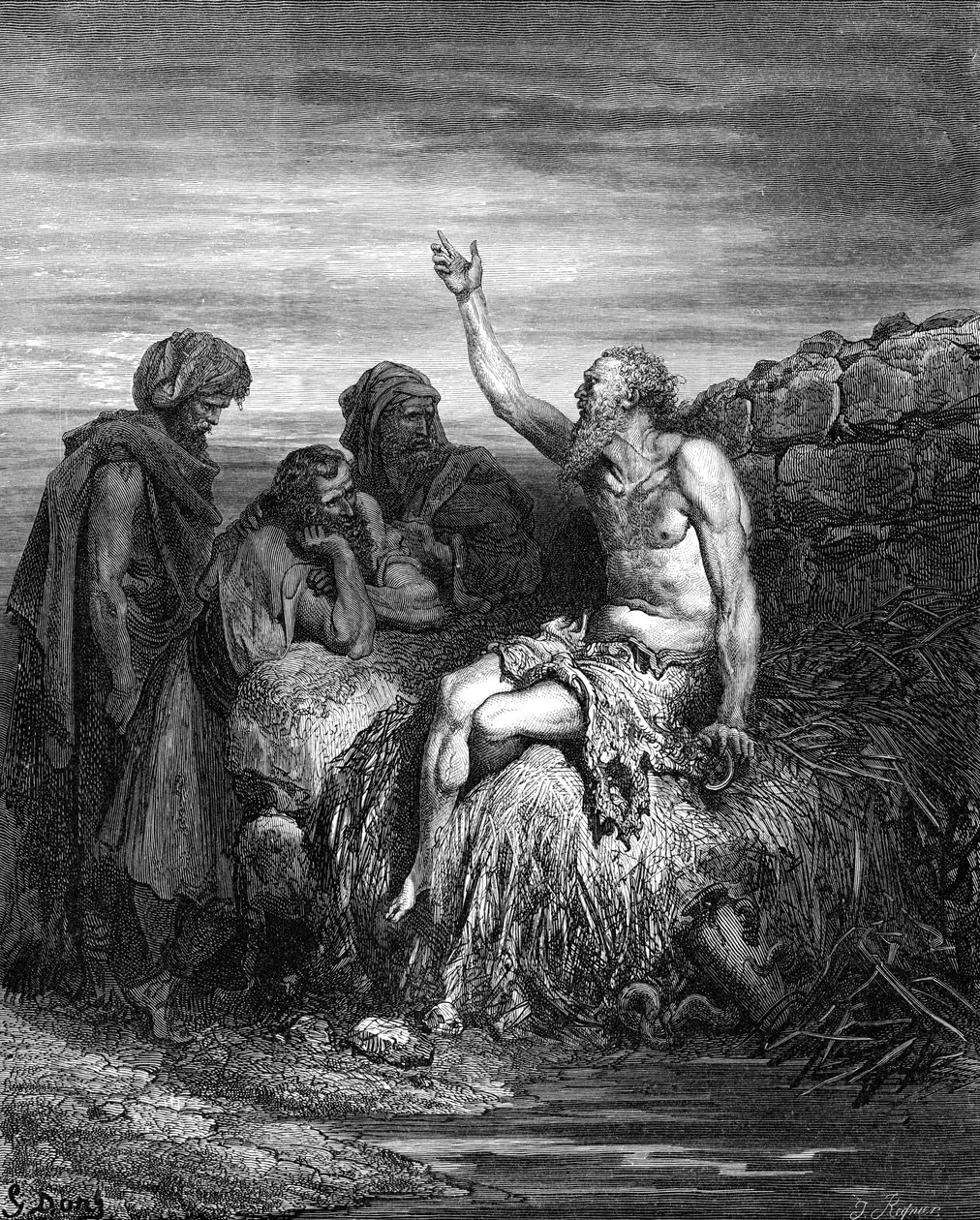 Job and his friends by Gustave Dore