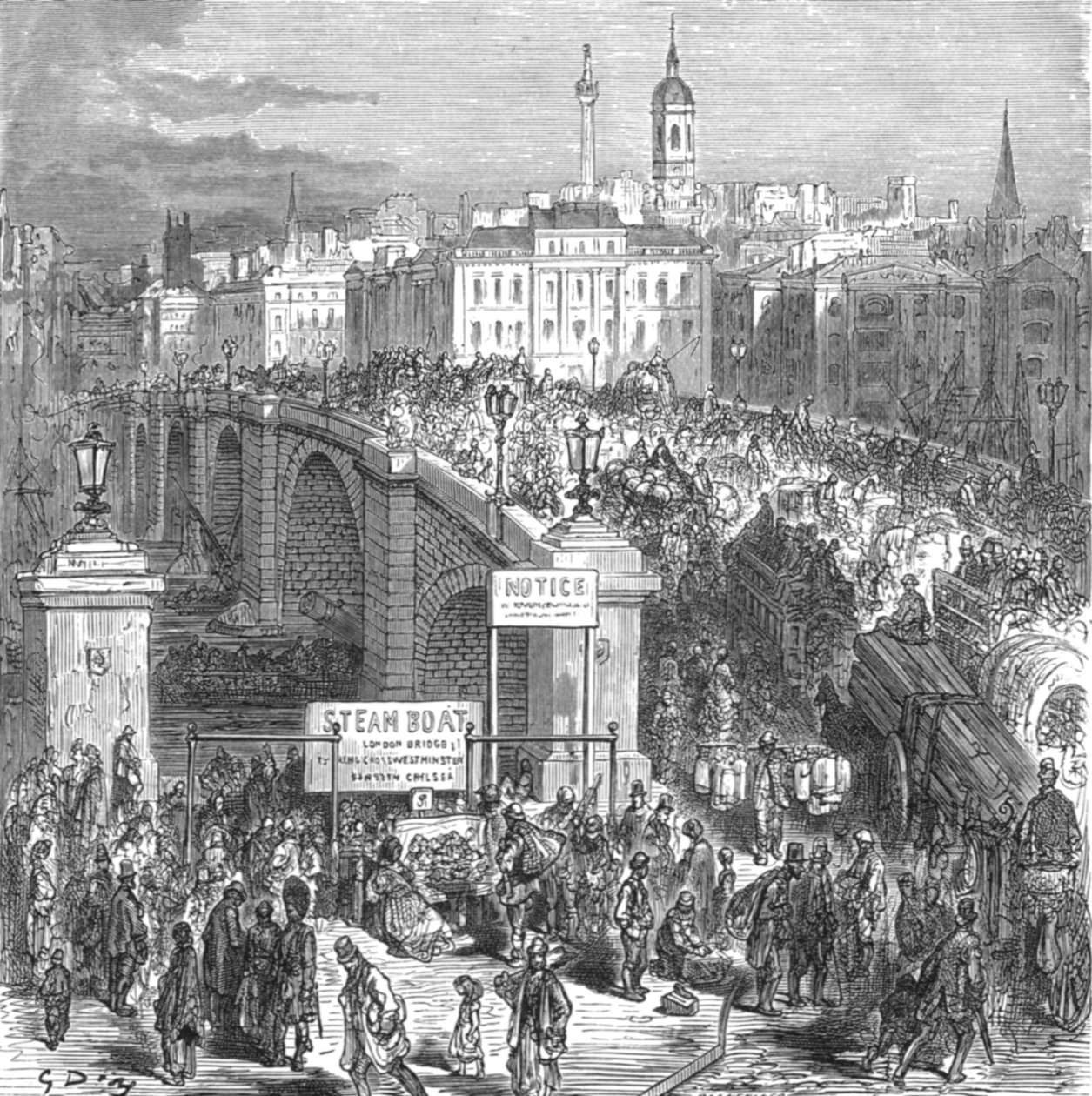 London Bridge, 1872 by Gustave Dore