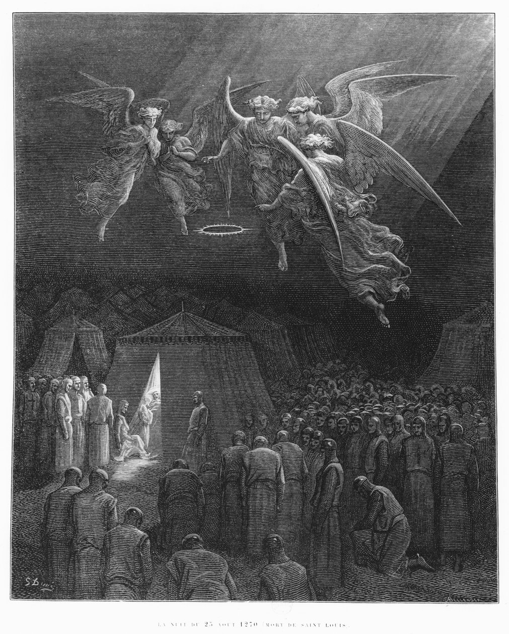 Night of 25th August 1270, Death of St. Louis, illustration from 