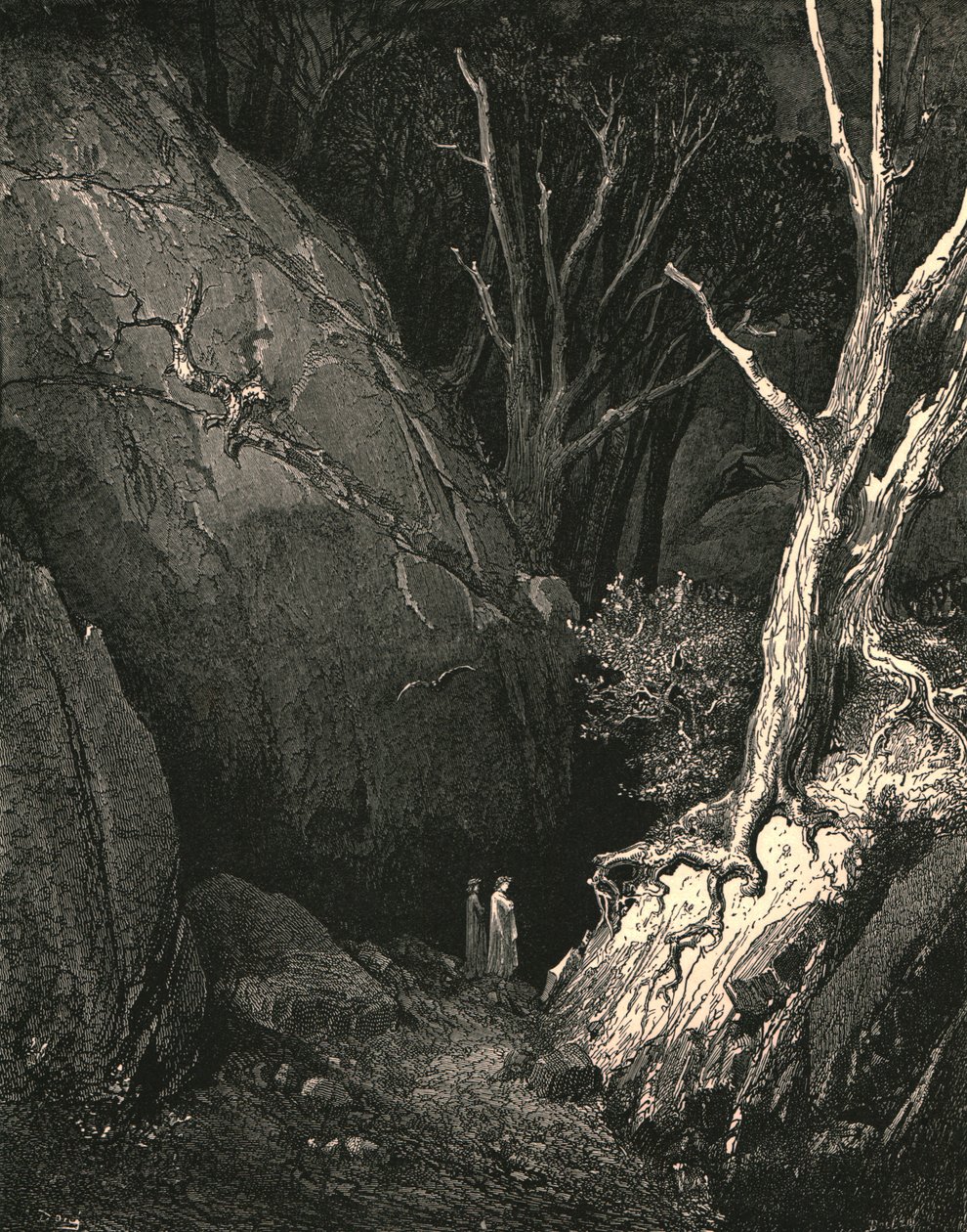 Onward He Moved, I Close His Steps Pursued by Gustave Dore