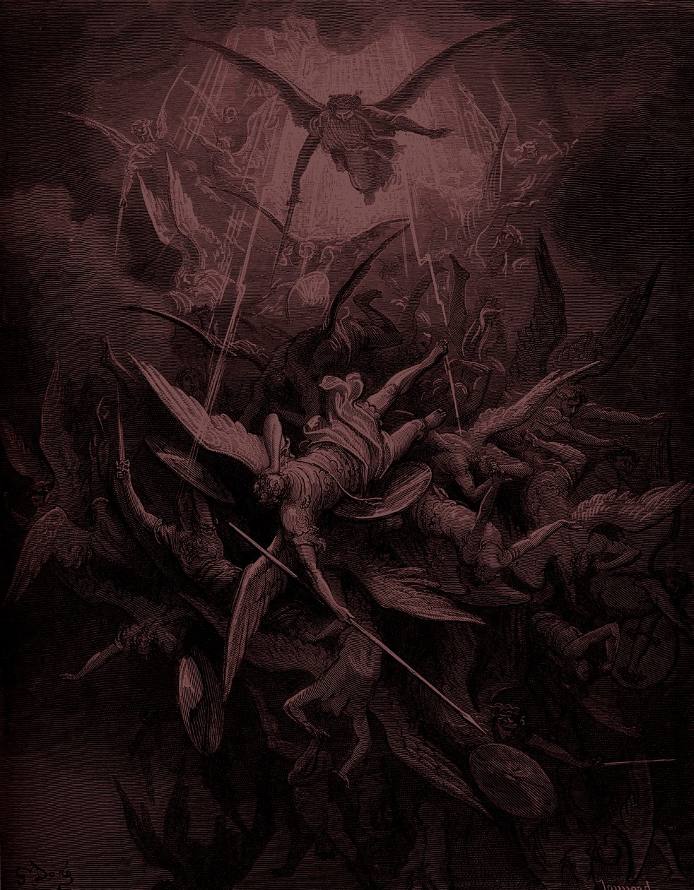 Paradise Lost: Fall of the rebel angels by Gustave Dore