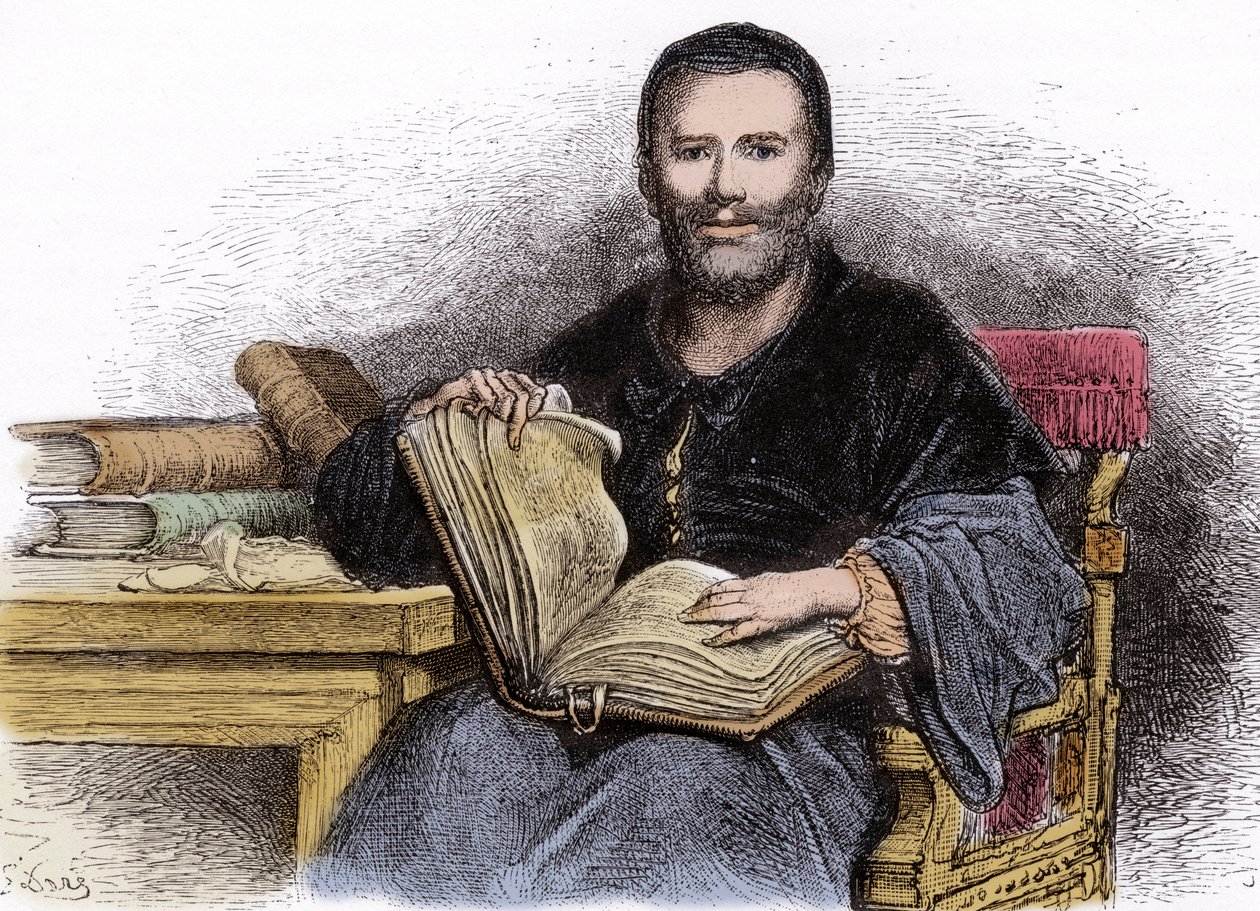 Portrait of Rabelais - illustration from 
