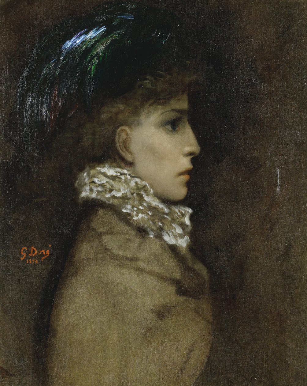 Portrait of the actress Sarah Bernhardt 1844-1923, 1870 by Gustave Dore