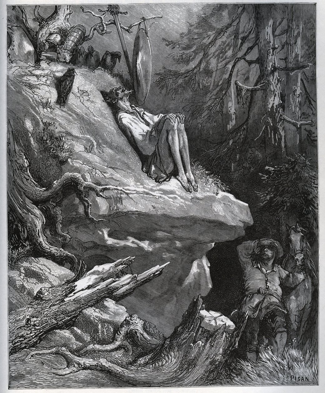 Sancho Panza Finds His Master, Always in Penitence - from 'Don Quixote ...