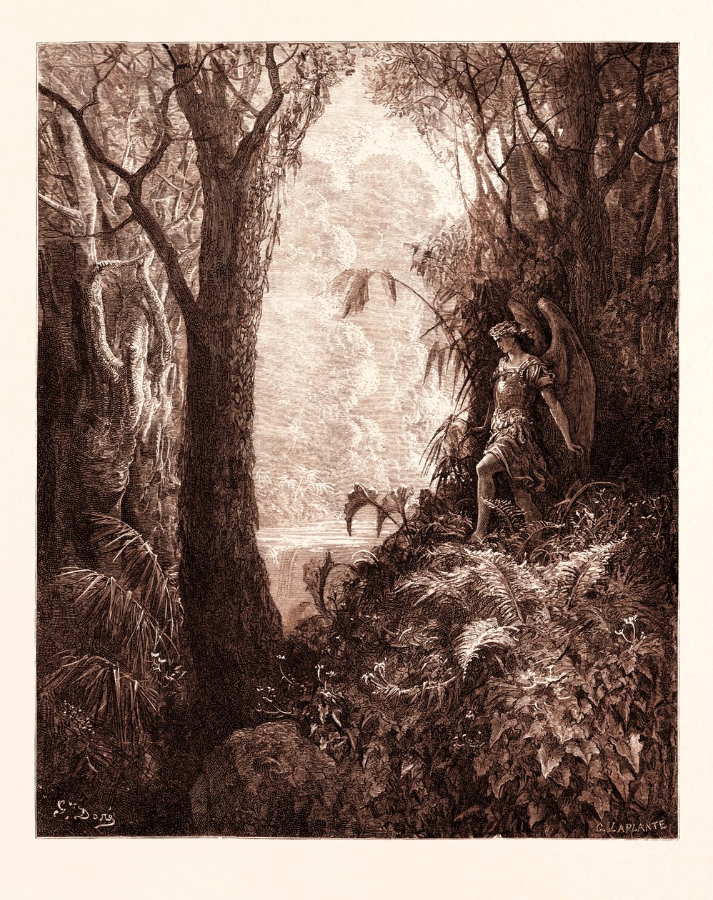 Satan in Paradise by Gustave Dore