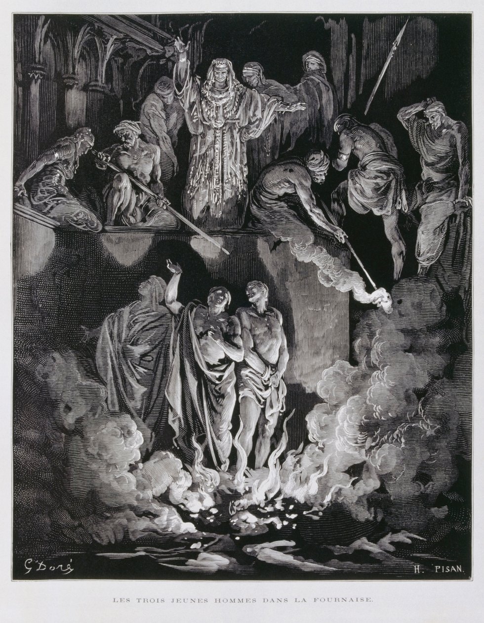 Shadrach, Meshach, and Abednego in the Fiery Furnace (Illustration from ...