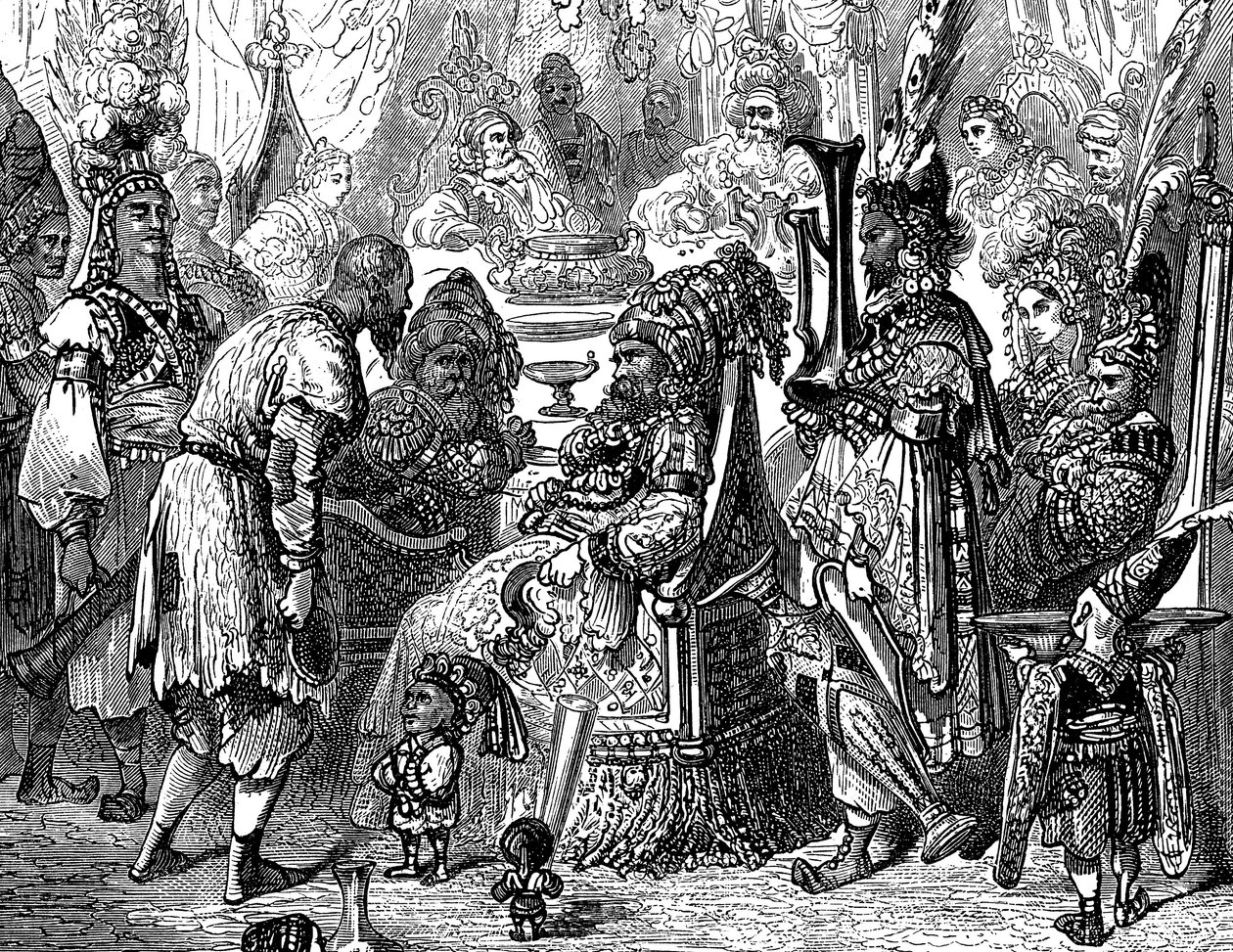 Sindbad the sailor (Sinbad) - tale of the thousand and one (1001) nights - illustration by Gustave Dore (detail) - Maxwell edition 1865 by Gustave Dore