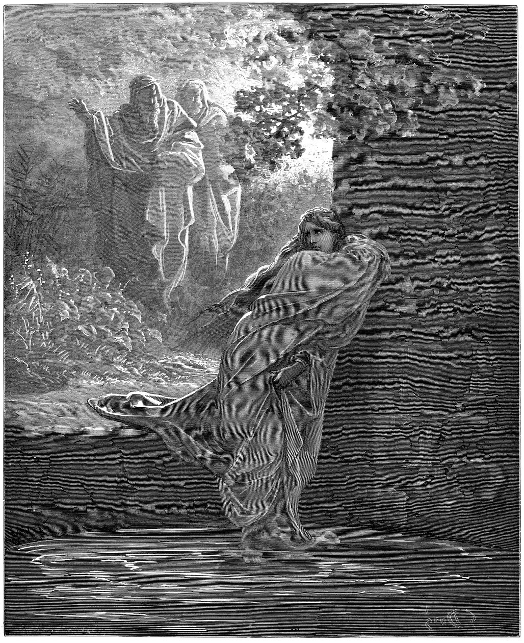 Suzanne in the bath (Illustration by Gustave Dore for The Bible) by Gustave Dore