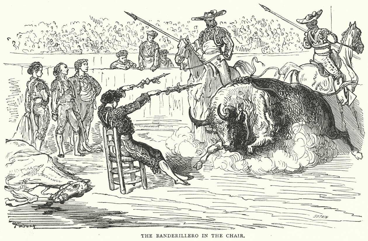 The Banderillero in the Chair by Gustave Dore